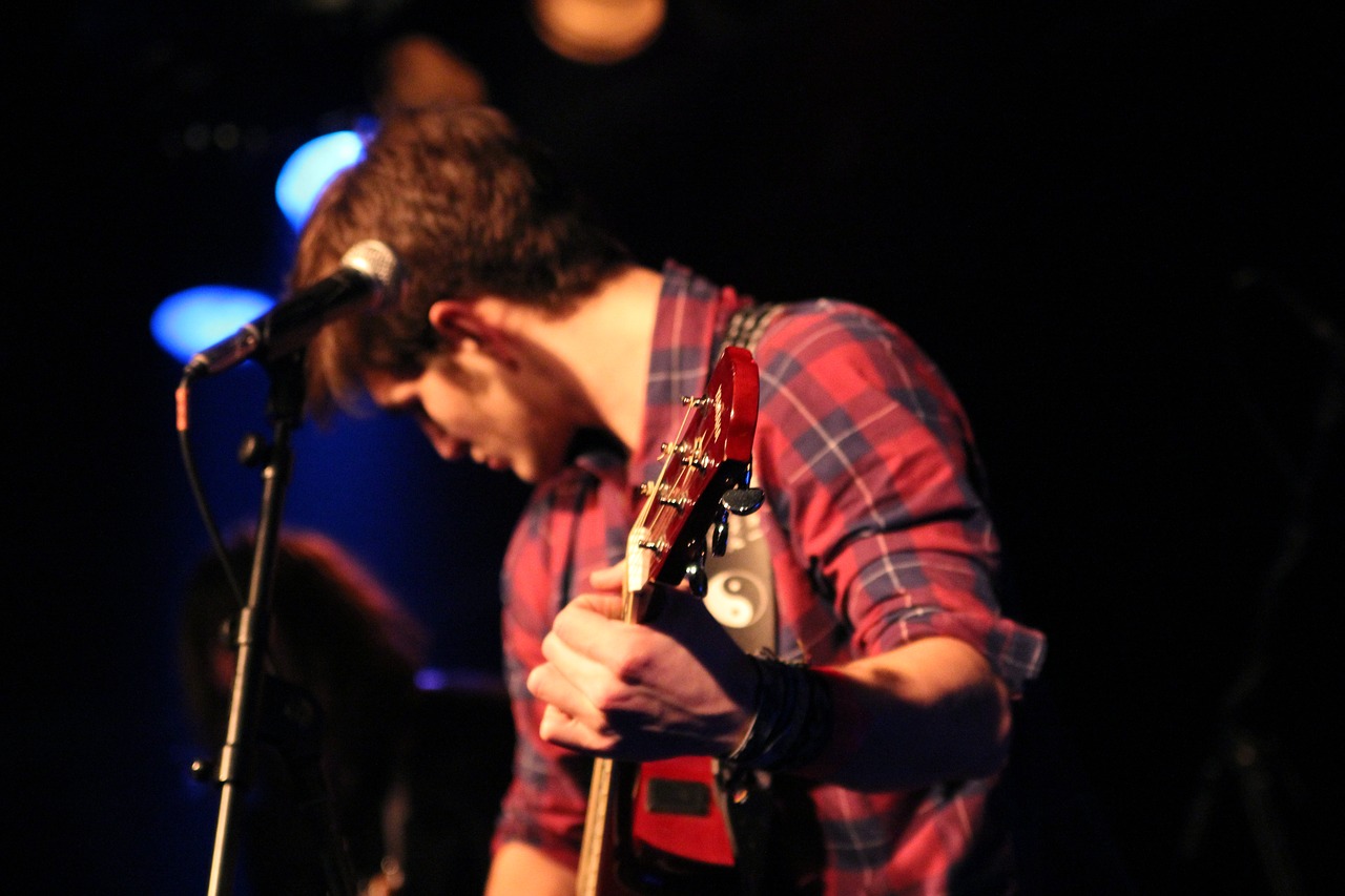 Guitarrist playing acoustic guitar